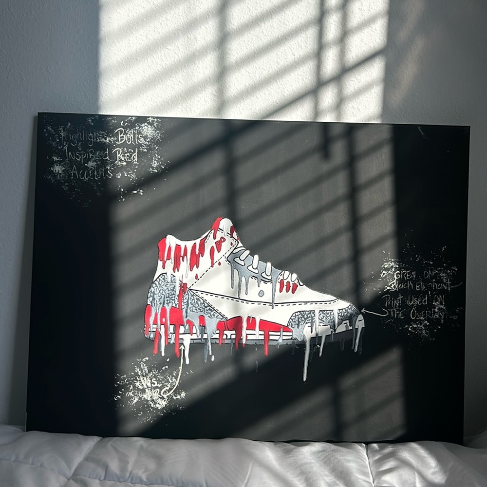 Canvas air Jordan 3 painting
